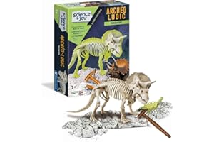 Clementoni 52069-Archéo Ludic Triceratops - Gioco scientifico Fosforescente