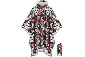 ANYOO Leichter Wasserdichter Regenjacken Wiederverwendbar Ripstop Atmungsaktiver Mehrzweck Regenmantel mit Kapuze Faltbare Schutzdecke Unterschlupf Plane Ideal für im Freien Camping Wandern Angeln