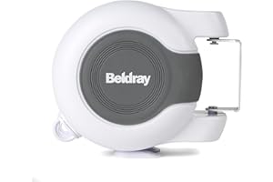 Beldray LA027016 Linea di lavaggio doppia per esterni e interni, linea di abbigliamento retrattile, asciugatura di bucato, portatile per campeggio/Motorhomes, 26 M di spazio di asciugatura