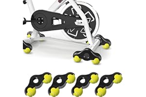 Rumsfel Pack of 4 Rocker Plate Feet, Indoor Cycling Snap Rocker Feet Adapter, Portable Rocker Plate Bicycle Trainer, Tennis Ball Feet for Wahoo Kickr Core 1 Roller Trainer, with 8 Tennis Balls