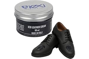 IEXI Crema Lucida Scarpe in Pelle, Made in Italy - Leather Cream 50ml - Cromatina Nutriente e Ravvivante - Crema per Lucidare, Nutrire e Mantenere Morbida la Pelle