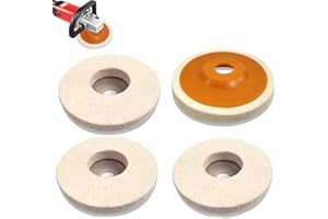 Exsbtay 4 Pezzi 125 mm Disco Ruota di Lucidatura in Feltro di Lana, Lucidatura Angolo Grinders, per Marmo, Metalli, per Smerigliatrice Angolare, Rotary Tool