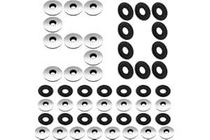 ENUTROF Lot de 50 Rondelles d'étanchéité EPDM M8x32x2mm Rondelle en Acier Neoprene pour Vis Autoperceuses Cache Vis Toiture (M8x32mm)