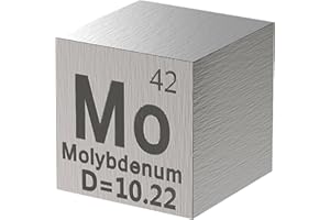 GALLANT METALS Molybdenum Cube - Metal Element Cubes - Laser Engraved Density Cube set for a Periodic Table of Elements Collection - (Molybdenum, 1 inch)