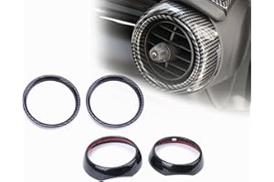 Heinmo Carbon Fiber Dashboard Centre Console Air Conditioner Vent Outlet Covers Trim For Cooper F55 F56 F57 (4 pieces)