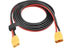 RIIEYOCA XT90 wtyczka do gniazda XT90, XT90 2 m, 10AWG, przedłużacz do baterii RC Lipo FPV drona, dużych modeli samolotów itp.