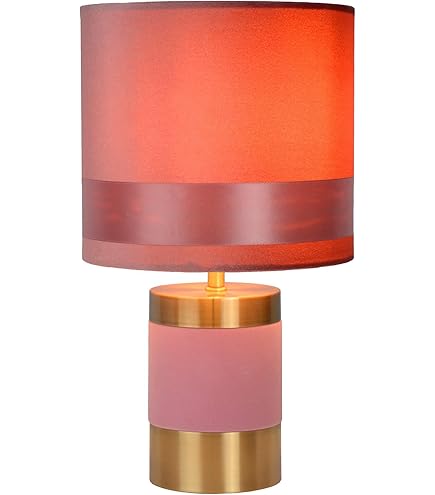 Kare Josy Designer Table Lamp Pink, Gold, Orange, Metal, Modern