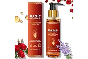 FRUITWEALTH Magic Body Oil Firming, Glow Essence Ma-gic Luxury Body Oil for Women, Skin Tightening Oil, Firming Shimmer Glow Remedy Body's Oil, Bio Magic O-il for Sagging Skin(100ML)
