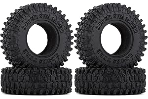 INJORA 1.0inch Crawler Tires 4pcs RC Rubber Wheel Tyres for 1:24 RC Crawler Axial SCX24 90081 AXI00002 Deadbolt,T2410