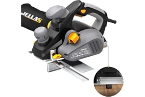 JELLAS Pialla elettrica, 850W 16,500 RPM pialletto fino a 3mm di profondità di taglio, Doppio sistema di aspirazione della polvere, Maniglia ausiliaria, Staffa, EP850-SD