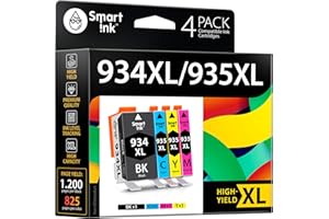 ‎SMART INK Smart Ink Kompatybilne Tusz Zamiennik for HP 934XL 935XL 934 935 XL (czteropak) do użytku z Officejet 6230 6830 6815 6812 6835 6820