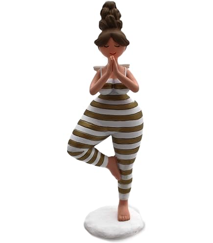 Pommerntraum Yogafigur – Dicke Lady Als Yoga-Deko, Handbemalt, Ca. 11 Cm, Gute Laune Garantie
