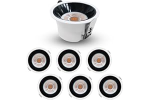 DEIFUA 6er LED Spots Einbaustrahler 230V 10W Keine Blendung Einbauleuchten, 3000K Warmweiss Deckenstrahler, Nicht Dimmbar Deckenspot, Einbauspot für Büro Bad Küche Wohn Schlaf und Kinderzimmern