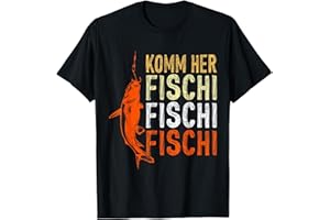ANGLER PAPA TSHIRT & ANGLER GESCHENKE ZUM VATERTAG Angler Spruch Komm her Fischi Fischi Angeln T-Shirt