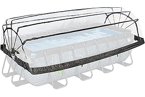EXIT Toys Pool Dome - 13.1x6.6ft - Universal - Rectangular Multifunctional Canopy - Fits Pool Sized 12.8x6.2-13.3x6.7ft - For Clean and Warm Pool water - Pool Accessory