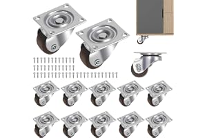 12 st Mini Möbelhjul, 22 mm, svänghjul för möbler, hjul för tunga laster, 360-graders transporthjul, små minihjul för möbelru