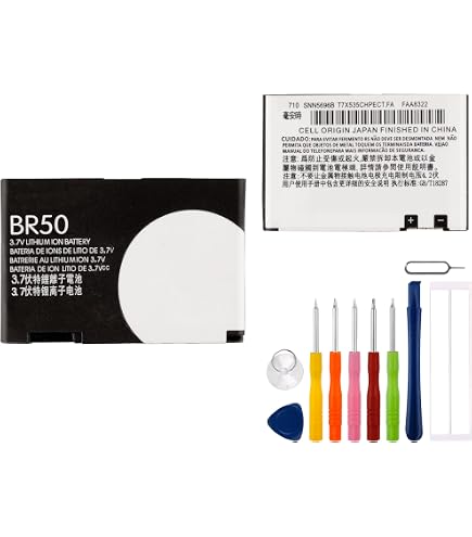 vhbw Battery Compatible with Motorola Razr V3, V3c, V3E, V3i, V3im, V3m, V3T Mobile Phone Smartphone Phone (600mAh, 3.7V, Li-Ion