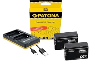 HOOSTER Zubehör Set für die Sony Alpha 6400 / ZV-E10 | 2 Akku (1030mAh) + USB-C Ladegerät kompatibel mit Sony NP-FW50 | Akku-Gehäuse aus feuerhemmenden V1 Material