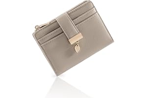 Pomelo Best Women's Small Wallet - Small RFID Wallet with Coin Compartment and Press Stud - Mini Purse in Short Format Women, grey / brown, S, Contemporary