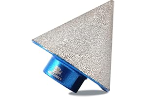 Foret conique diamant pour carrelage - BRSCHNITT 50 mm x filetage M14 - Fraise à chanfreiner diamantée pour façonner l'élargissement des trous existants de granit, marbre et porcelaine
