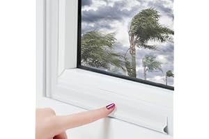 YITULOU Burlete Ventana Corredera, 236inch/6m Blanco Burletes para Ventanas Correderas Aislamiento Ventanas Burlete Autoadhesivo para Ventanas y Puertas Que Reduce el Ruido, el Viento y el Polvo
