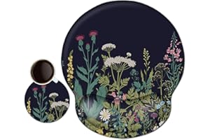 Newplenty Tapis De Souris avec Repose Poignet en Gel, Tapis de Souris Ergonomique, Confort avec Repose-Poignet Gaming Mouse Pad pour Ordinateur et Ordinateur Portable