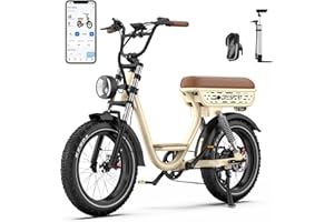 ONESPORT Vélo Électrique Homme, 20 X 4 Pouces Fat Bike Electrique Batterie 48V 18AH/13.5AH Autonomie 30-100KM, VTT Electrique Femme Adulte 7 Vitesses avec Suspension Intégrale & Freins Hydrauliques
