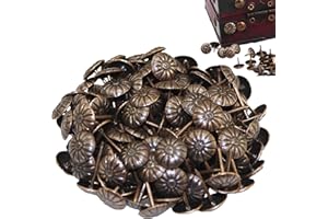 LZMMLZ 500 Pièces Bronze Clous Décoratifs Rétro Antiques Clous Décoratifs Clou Tapissier Décoratifs de Meubles Tacks pour Renforcer Et Décorer Canapés Lits Placards Murs Boiseries Bronze Rouge 11 x 16mm