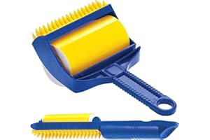 ADIUS Stick It Roller,Reusable Lint Roller Stickit,Stick It Pet Hair Remover,Washable Sticky Lint Rollers Set for Removing Dust, Pet Hair, Debris, Small Trash