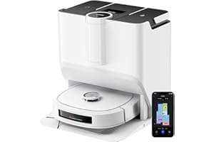 EUREKA J20 Robot Aspirador y Fregasuelos, Succión de 8000Pa, Diseño de Mopa con Secado Automático, Evitación de Obstáculos, Detección de Alfombras, Estación Base Autolimpiable, Control por Voz