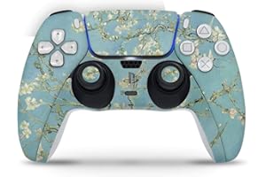 Skins4u Skins Folie Design Aufkleber kompatibel mit Sony PlayStation 5 Controller PS5 DualSense Skin Schutz Cover Blossoming