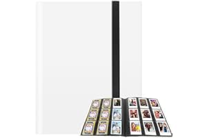 BINJCE Album na karty kolekcjonerskie, 24 strony, z 18 kieszonkami na każdej stronie (łącznie 432 kieszenie), na karty Pokémon, Vmax, EX, piłki nożnej, koszykówki, MTG (kolor biały)