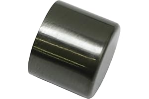 Gardinia Endkappen für Gardinenstangen, 2 Stück, Serie Chicago, Durchmesser 20 mm, Metall, Titan, Ø 20 mm, 33174