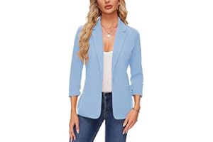 MINTLIMIT Women's Blazer Suit Jacket, Mint, 3/4 Ruched Sleeve, Notched Lapel, One Button, Standard Length, Business & Casual, UK Size