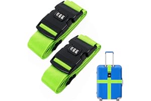TOIONMM 2 sztuki pasów do walizki z zamkiem szyfrowym (zielony)