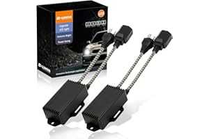 D-Lumina Ampoule LED H4 Décodeur Résistance,Erreur Canbus Avertissement Canceller et Anti Scintillement Adaptateur，D'avertissement Condensateurs Annulateurs,Postuler à-H4/9003/HB2 (2 Pièces)