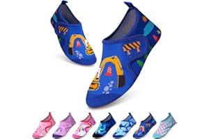 Tolaler Water Shoes Kids, Anti-Slip Thickened Sole Beach Shoes Kids Soft Durable Quick Dry Aqua Socks for Beach Swimming Pool Seaside Holiday Essentials