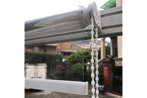 SANJIAOJIA Transparent Roller Blinds,Outdoor Clear Roller Shades,Waterproof PVC Plastic Clear Roll Up Blinds for Garden Patio Balcony,Thermal Insulated Dust-Proof,Rainproof Curtain,WxH (110x220cm(43.3x86.6in))