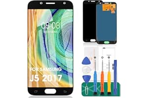 SRJTEK Per Samsung Galaxy J5 2017 J530 J530F J530S J530K J530L J530FM J530Y J530YM LCD Screen Sostituzione Digitizer Glass Kit di montaggio, pellicola temperata gratuita, colla e strumenti (nero)