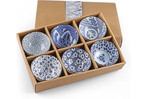 Skelang 6 Pcs Bol petit dejeuner porcelaine, bols cereales, bol soupe céramique, pour stocker des céréaless, de la soupe, du dessert, du riz