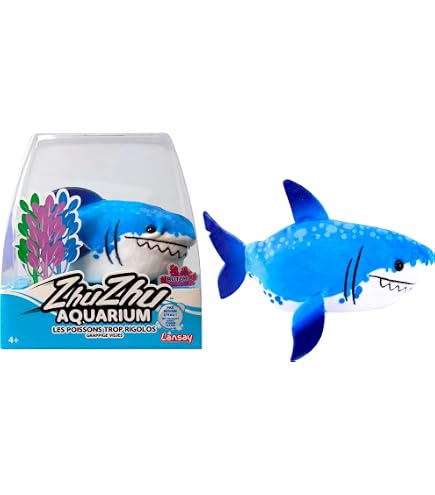 Zhu Zhu Aquarium – Coral Le Narval, Peluche Interactive Rose, Sans Eau, Dès 4 Ans !