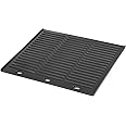 Onlyfire Universal Cast-Iron Griddle Plate, Reversible Cooking Griddle Pan for Gas/Charcoal Grills and Gas Hob, 17.9×13.8×0.5 inch
