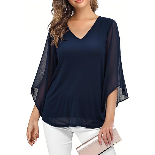 Max Hsuan Womens Ladies Baggy Oversize Plus Size Batwing Tunic Top Blouse Floral Chiffon Kaftan : Buy Online at Best Price in KSA - Souq is now