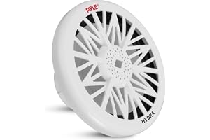 Pyle 8-tums Utomhus Marine Audio Subwoofer - 400 Watt Enkel Vit Vattentålig Bas Högtalare För Marine Stereo Ljudsystem, Under Helm eller Box Montering i Liten Båt, Vatten Farkost