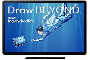 Wacom MovinkPad Pro 14 Tableta Gráfica – Sensación de lápiz sobre Papel con Pantalla OLED para Negros Reales, Contraste excepcional, Respuesta rápida, Vidrio Texturizado Premium, Pro Pen 3 preciso