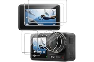 Yenwen Schutzfolie für DJI Osmo Action 4 für Panzerglas, 9H Härte Displayschutz Volle Bedeckung Kamera Schutzfolie, HD Panzerfolie Schutzglas (2+2+2 Stück)