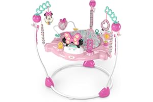 Bright Starts, Disney Baby, Minnie Mouse Forever Bestie, Sauteur et activités- avec lumières et chansons, enfants de 6 mois +