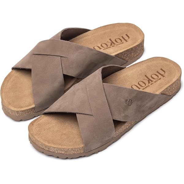 Yokono Sandalias Planas de Mujer de Piel MORENA-256CI Marron Yokono Sandalias Planas de Mujer de Piel MORENA-256CI Marron