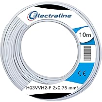 Cavo Elettrico Electraline H03VVH2-F - 2x0,75 Mm, 10 Metri, Nero, Per Piccoli Elettrodomestici - Foto 12