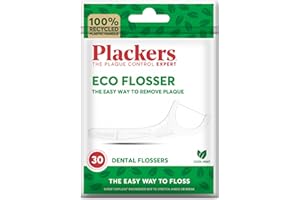 Plackers Eco Flossers, Dental flossers, The Easy Way to Floss, Folding-Out Toothpick, Recycled Plastic Handle